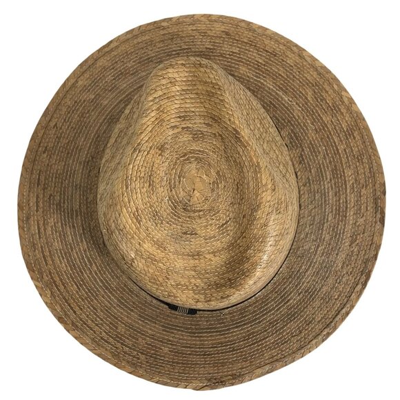 Handwoven Straw Fedora Hat Black Band Breathable Ventilation Wide Brim Lightweig - Picture 4 of 6